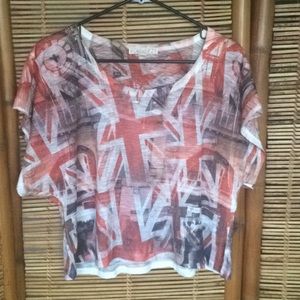 Forever 21 Union Jack Graphic Tee